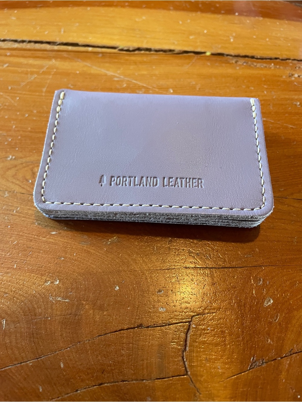 Portland Leather Lavender Love Bug wallet